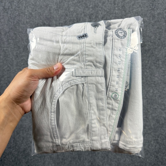 NWT Linksoul Bamboo Cotton Stretch Straight Pants in Chalk Light Blue Size 40x32 - Picture 11 of 11